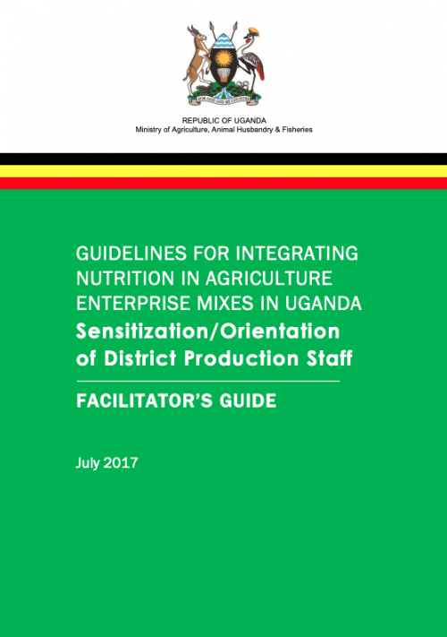 Guidelines For Integrating Nutrition Into Agriculture Enterprise Mixes ...